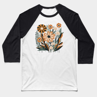 Mid Century Scandi Garden Baseball T-Shirt